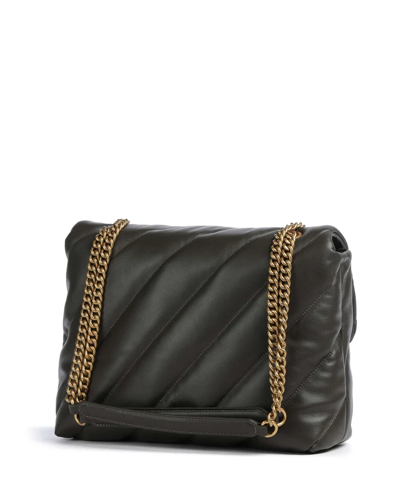 Pinko Love Puff Big Schultertasche verde fango/antique gold