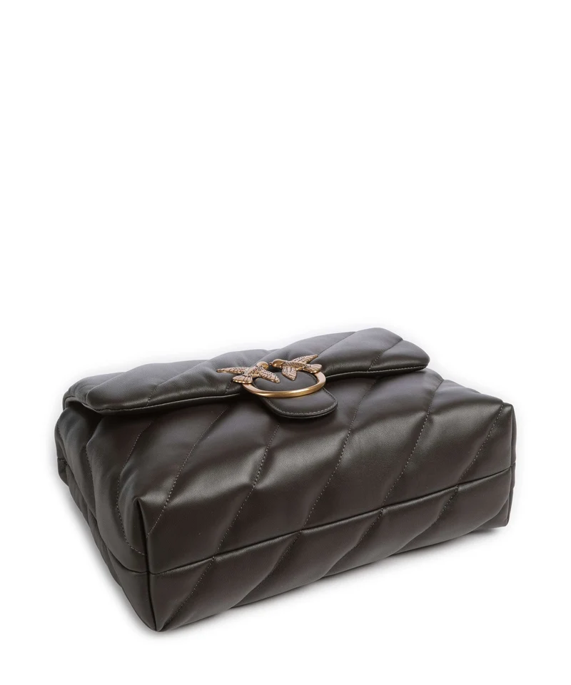 Pinko Love Puff Big Schultertasche verde fango/antique gold