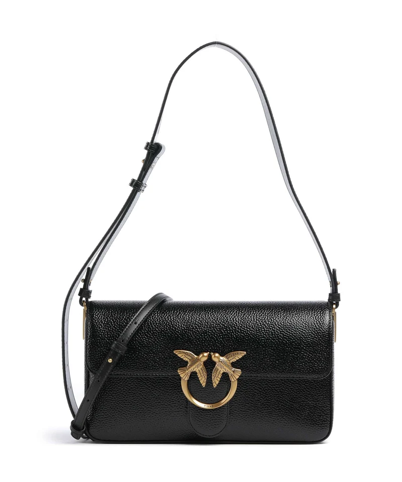 Pinko Love One Classic Slouchy Schultertasche nero/antique gold