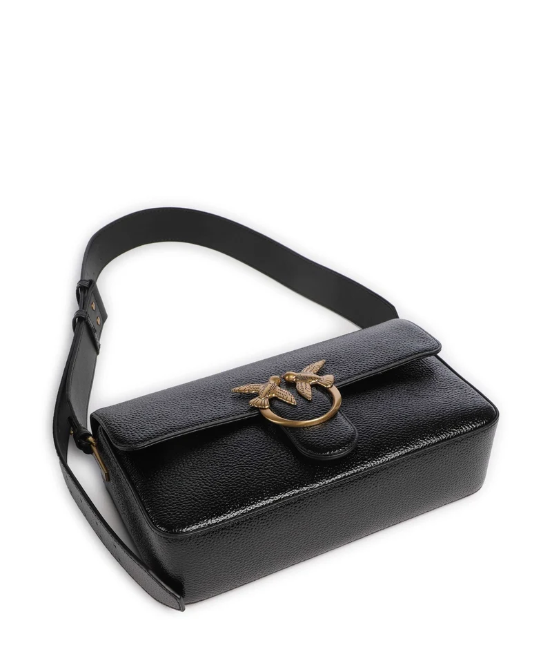 Pinko Love One Classic Slouchy Schultertasche nero/antique gold