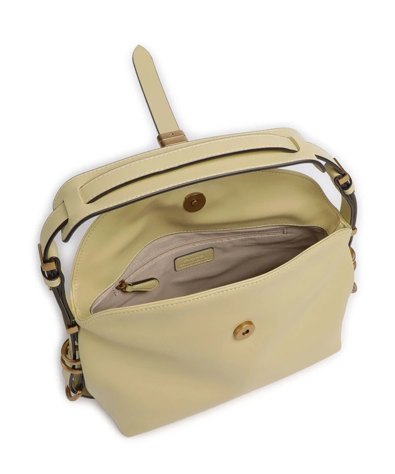 Pinko Saddle Horizontal Mini Schultertasche giallo vaniglia/antique gold