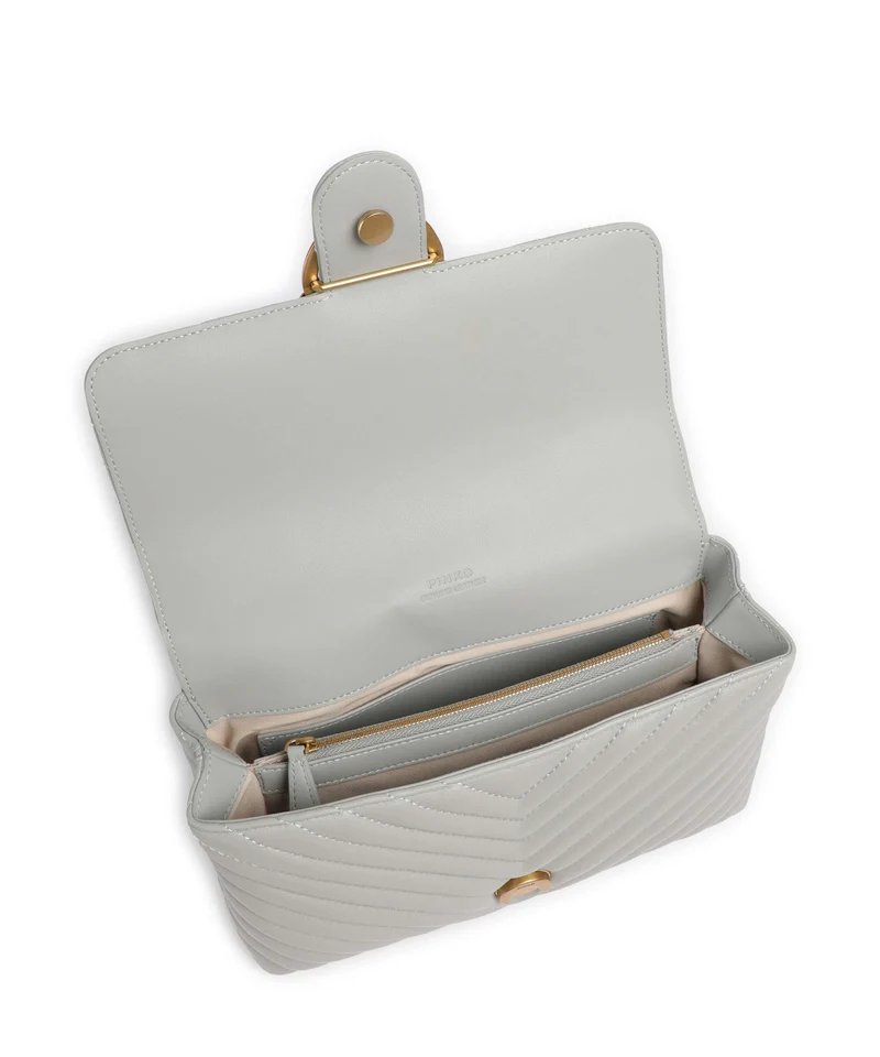 Pinko Love Lady Puff Classic Handtasche grigio perla/antique gold