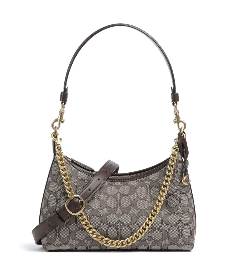 Coach Juliet Signature Jacquard 25 Schultertasche oak maple