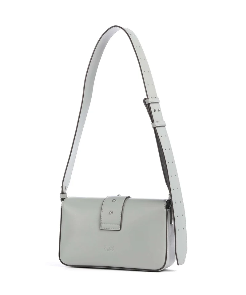 Pinko Love One Mini Slouchy Schultertasche grigio perla/old silver