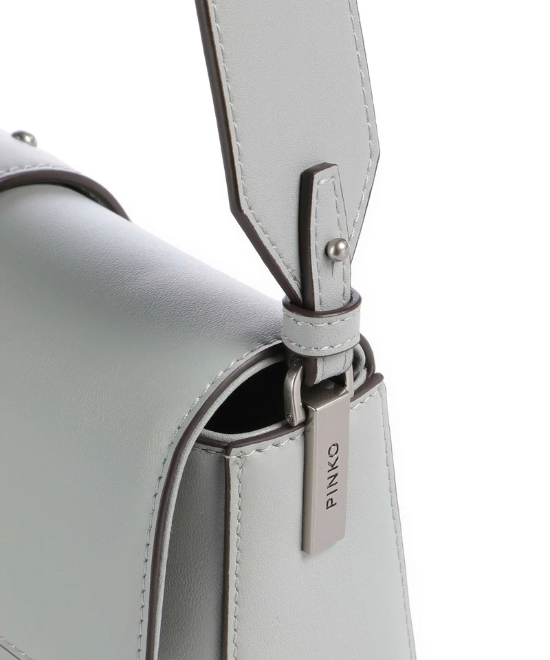 Pinko Love One Mini Slouchy Schultertasche grigio perla/old silver