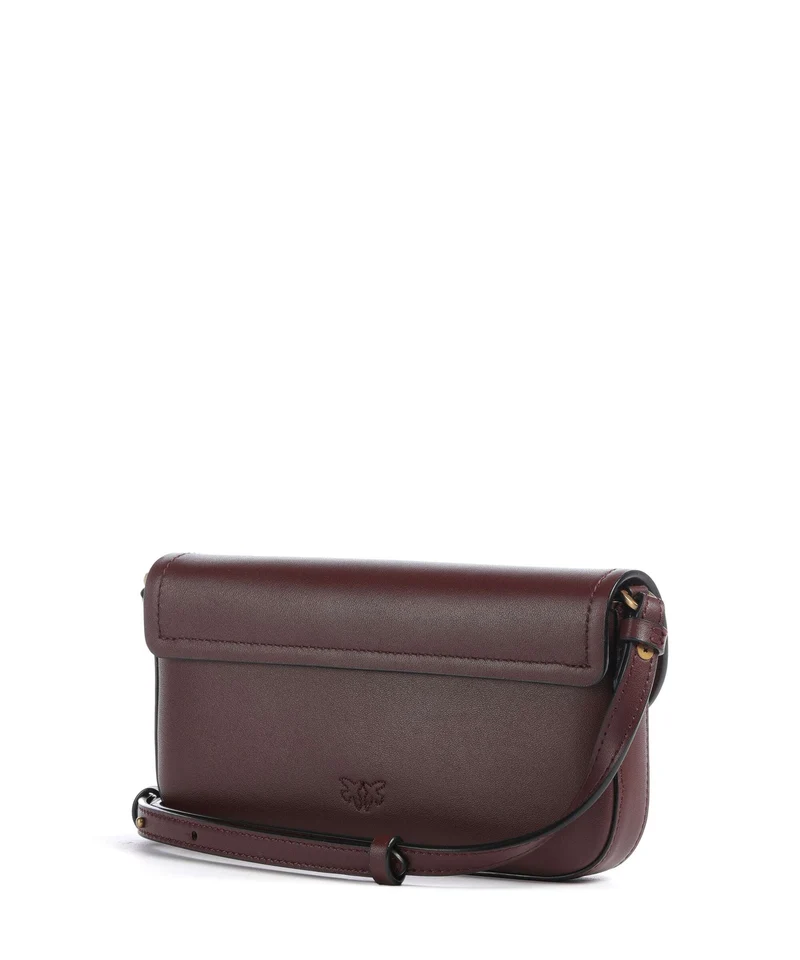 Pinko Saddle Flat Umhängetasche rosso vino/antique gold