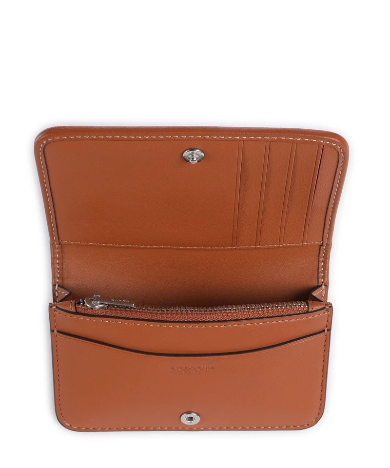 Coach Essential Crystal Signature Jacquard Geldbörse burnished amber