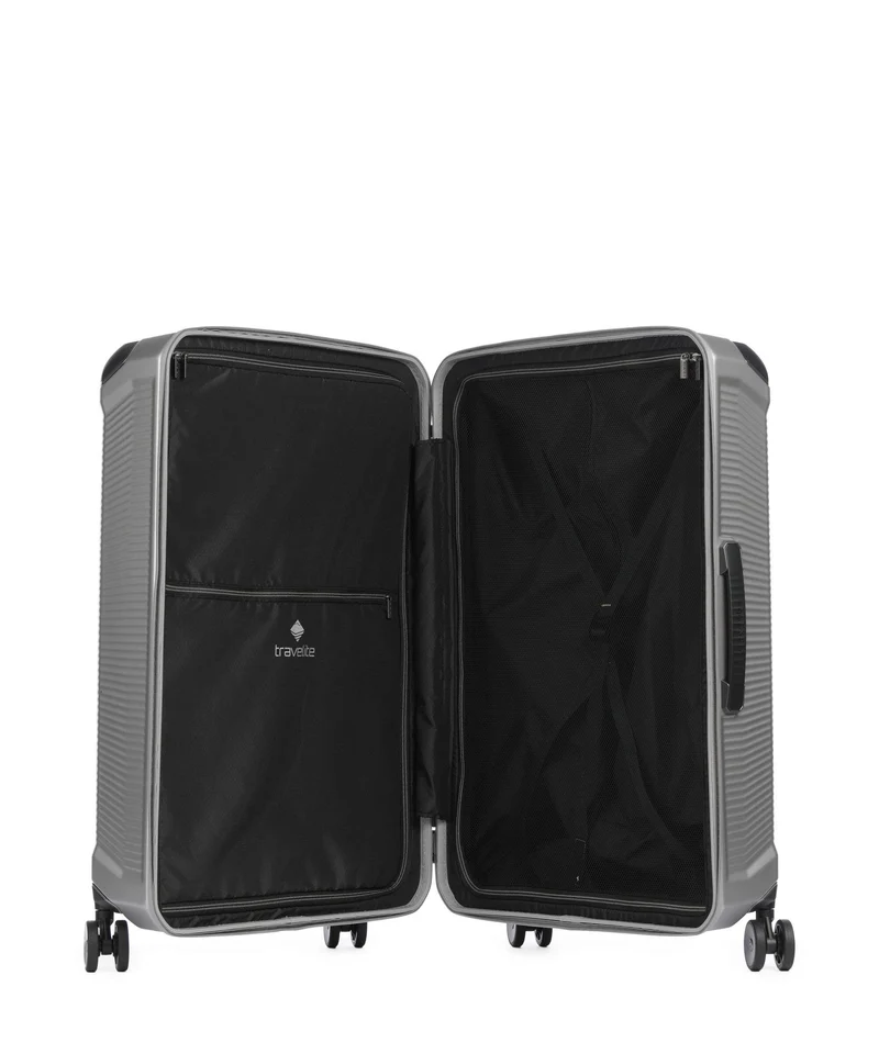 Travelite Millenium 4-Rollen Trolley silver