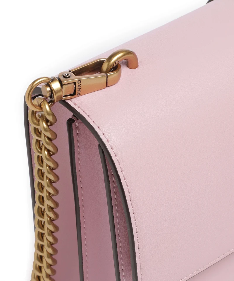 Pinko Love One Classic Umhängetasche rosa chiaro/antique gold