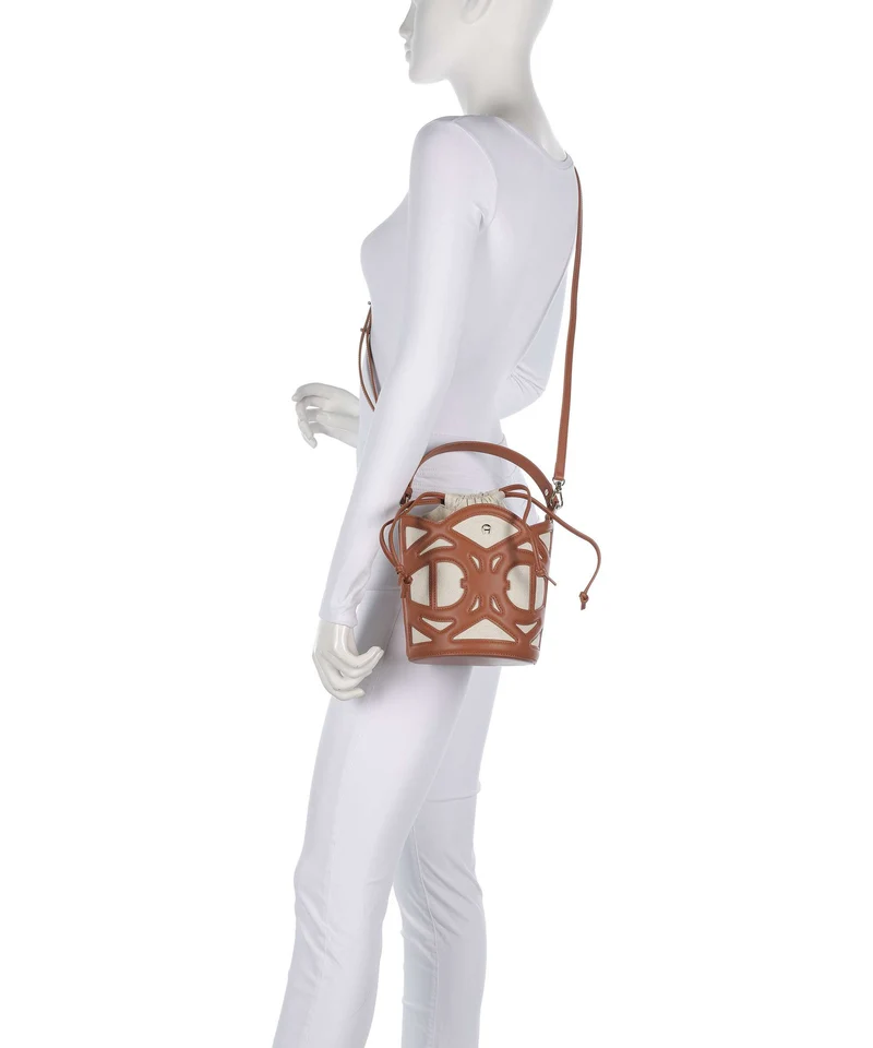 Aigner Azzurra S Bucket Handtasche cognac brown