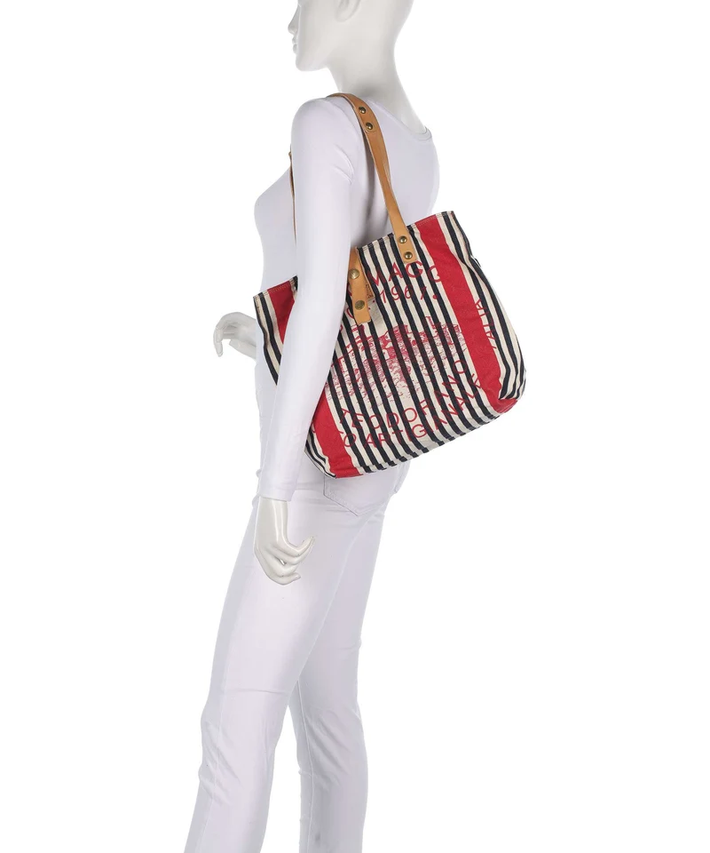 Campomaggi Shopper blue/red/beige