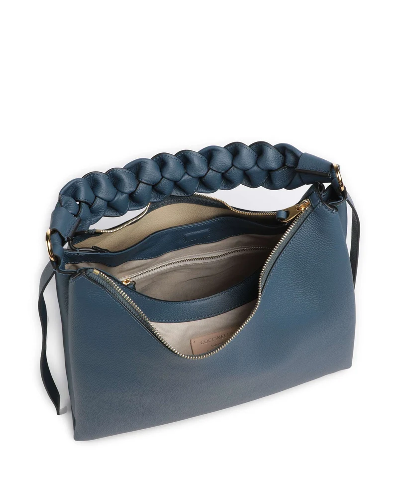 Coccinelle Boheme Grana Double Beuteltasche deep blue/sandshell