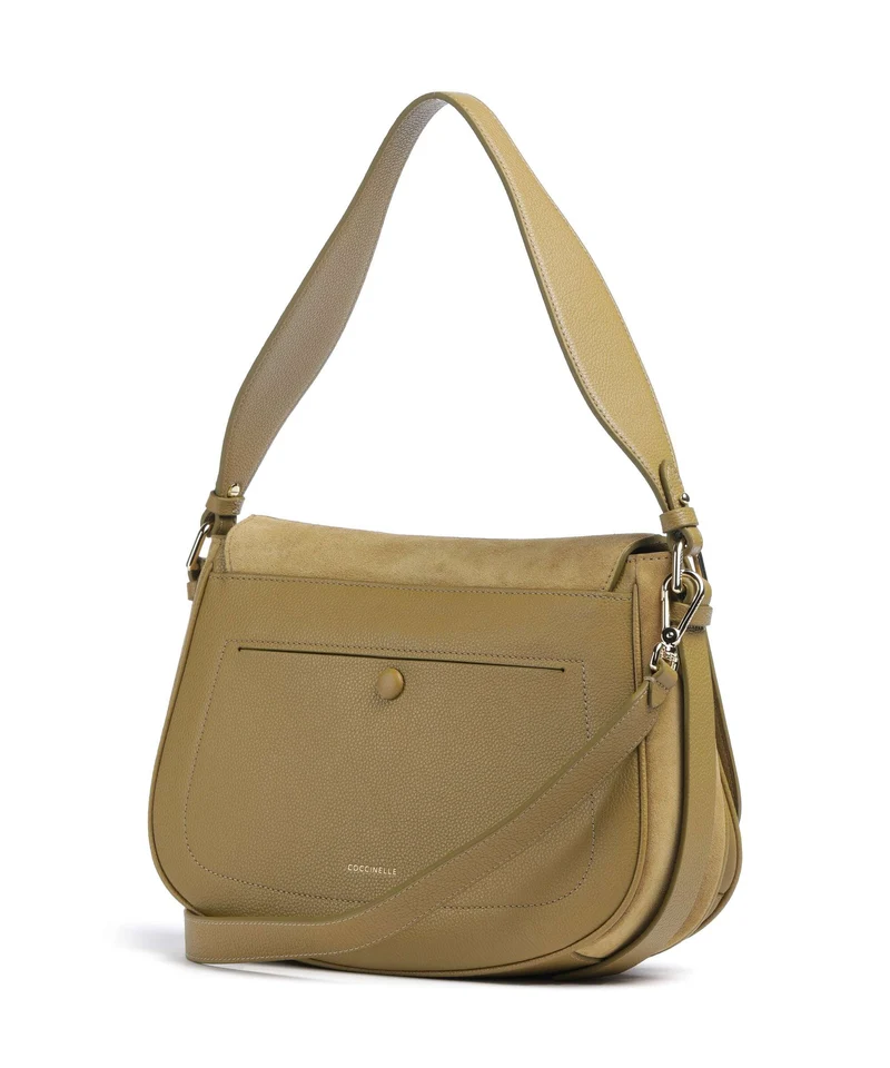 Coccinelle Mavery Suede Schultertasche seagrass