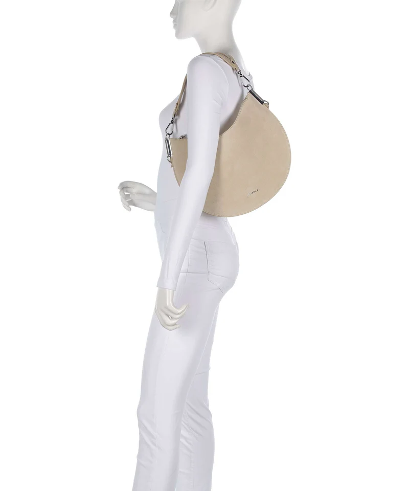 Coccinelle Sunup Suede Beuteltasche sandshell