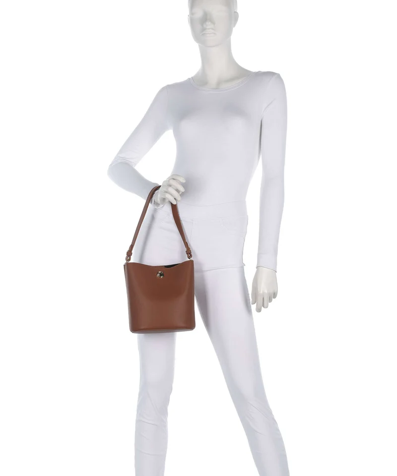 Coccinelle Nikla Bucket Handtasche cognac/noir