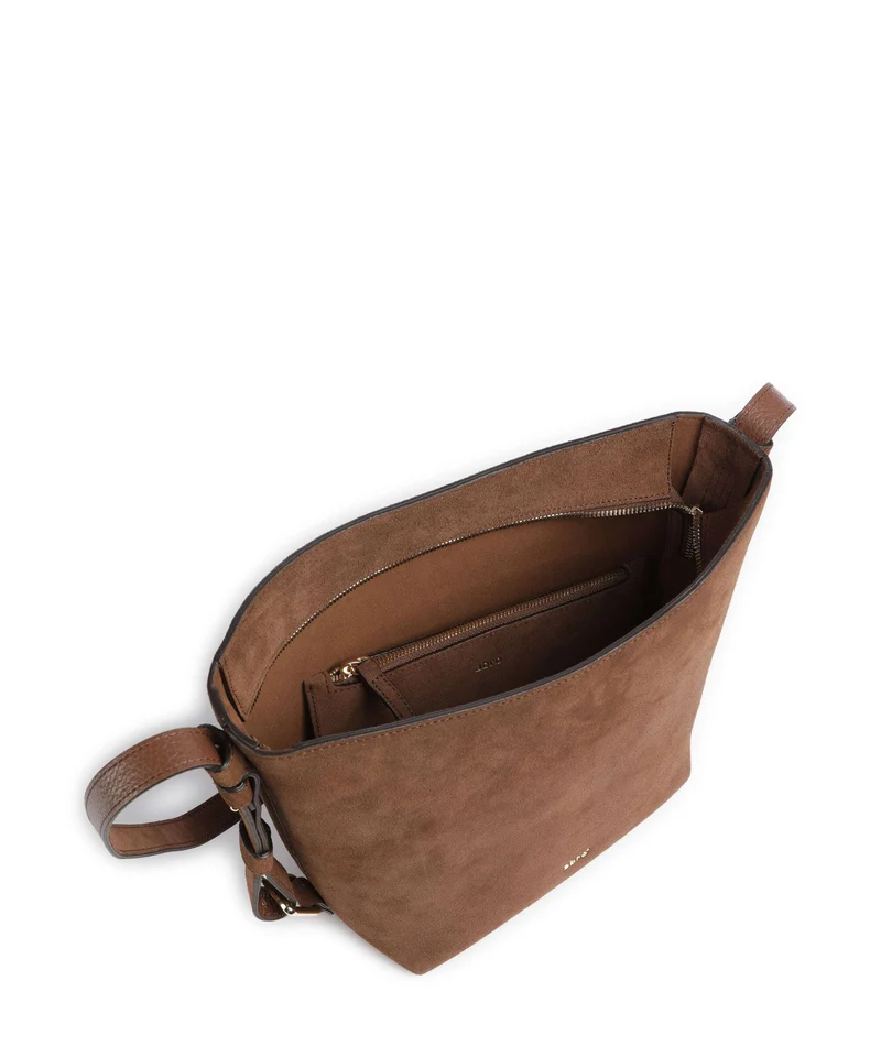 Abro Suede Cosmo Umhängetasche wood