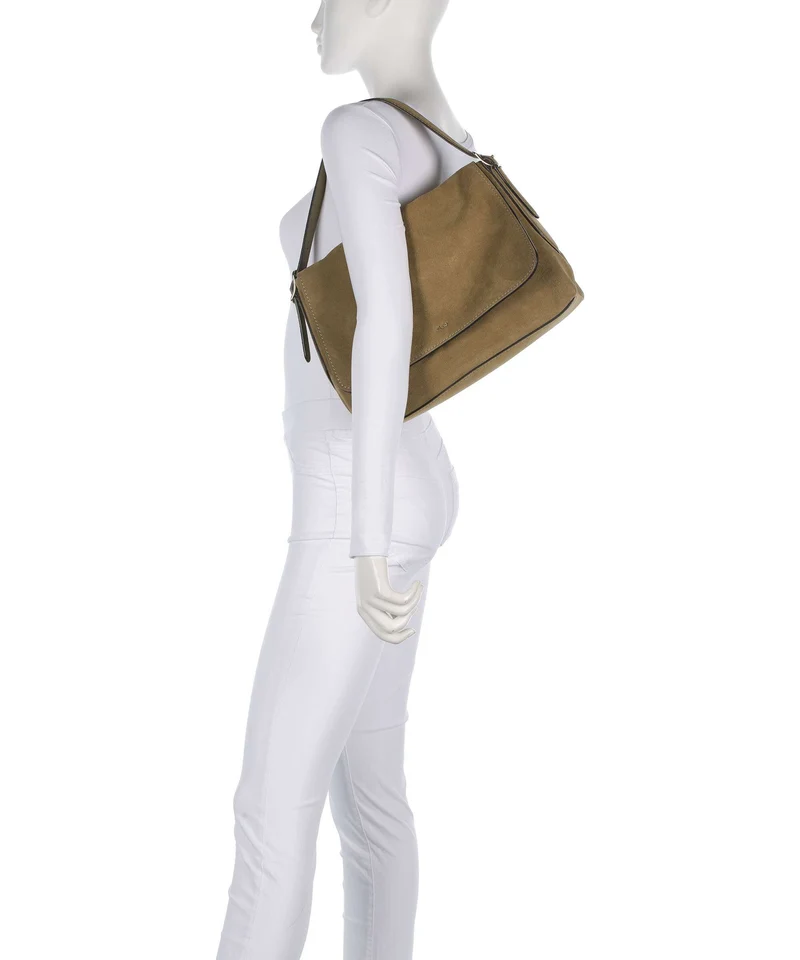 Abro Suede Carina Schultertasche mud