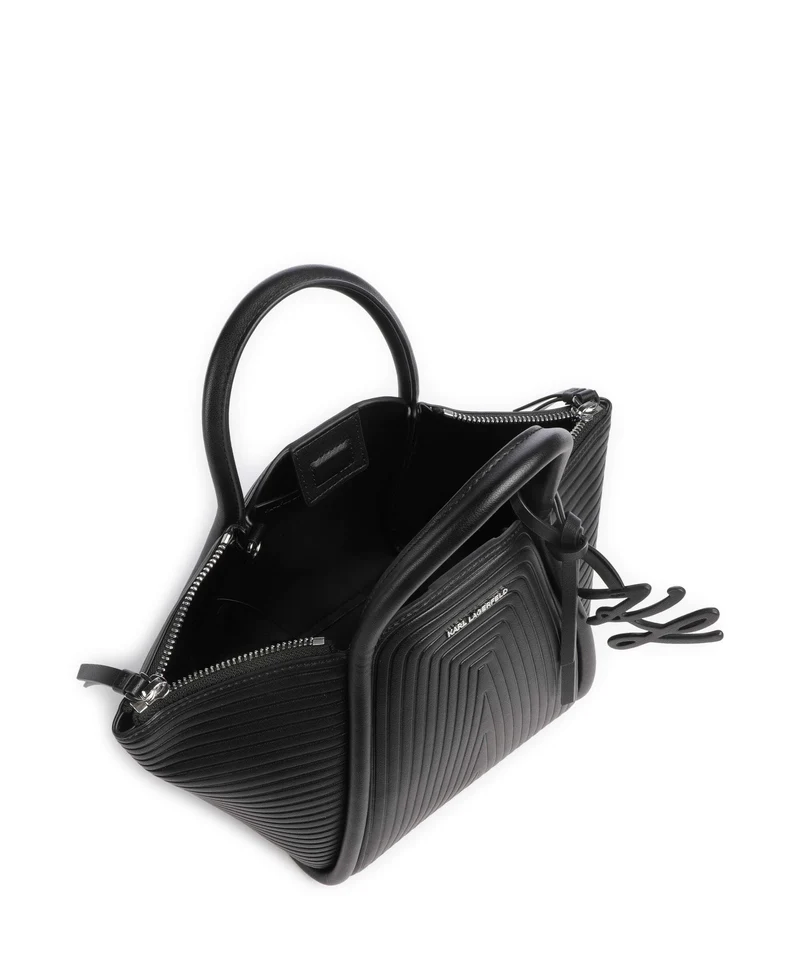 Karl Lagerfeld K/Wellen Small Handtasche black