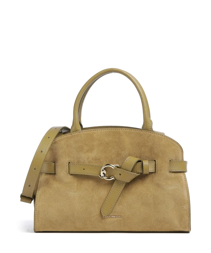 Coccinelle Sabine Suede Handtasche seagrass