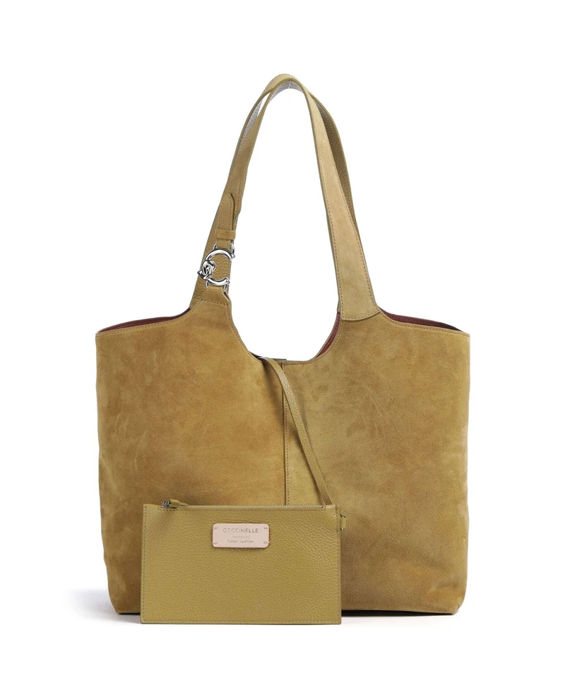 Coccinelle C-Easy Suede Beuteltasche seagrass