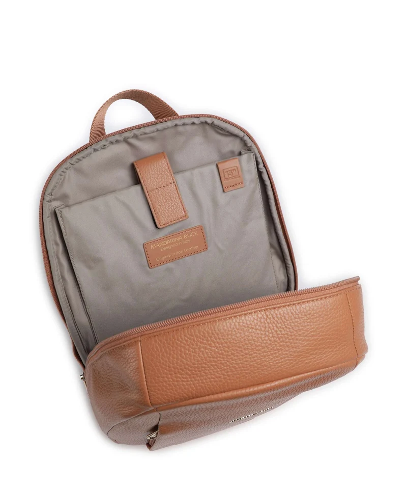 Mandarina Duck Mellow Leather Rucksack pecan nut