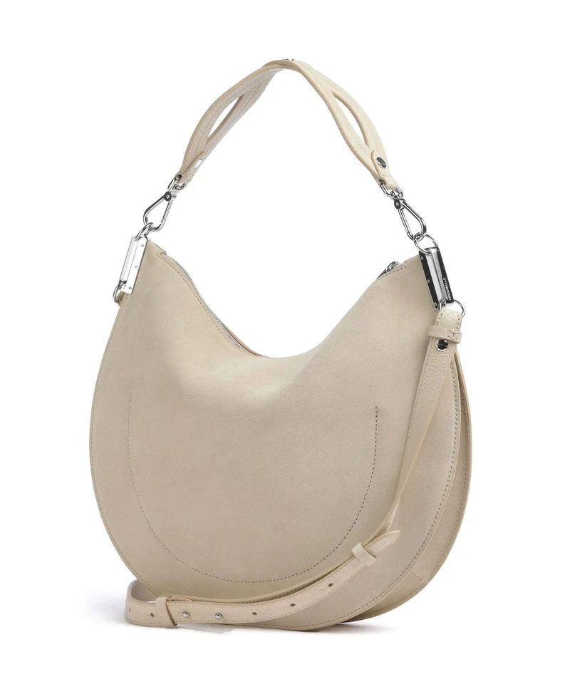 Coccinelle Sunup Suede Schultertasche sandshell