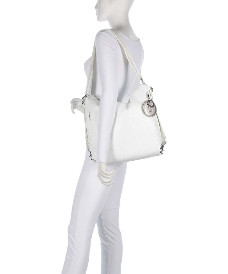 Mandarina Duck Mellow Leather Rucksack-Tasche blanc