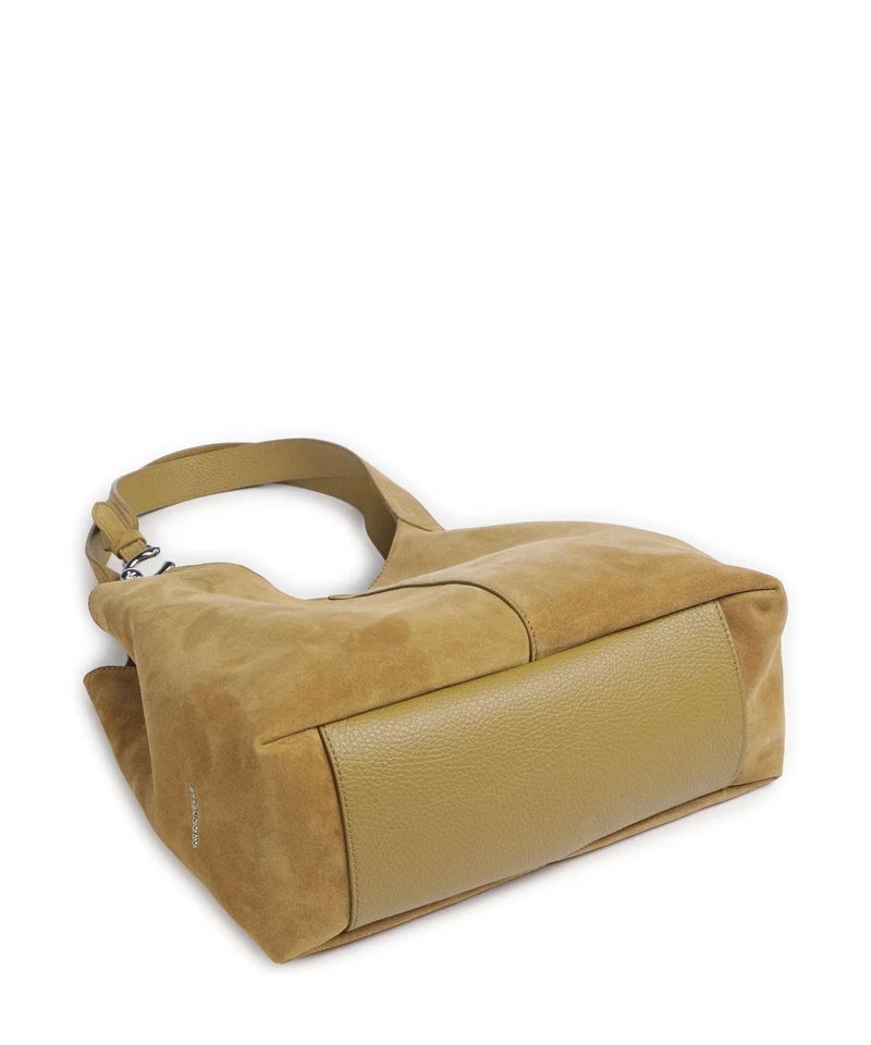 Coccinelle C-Easy Suede Beuteltasche seagrass