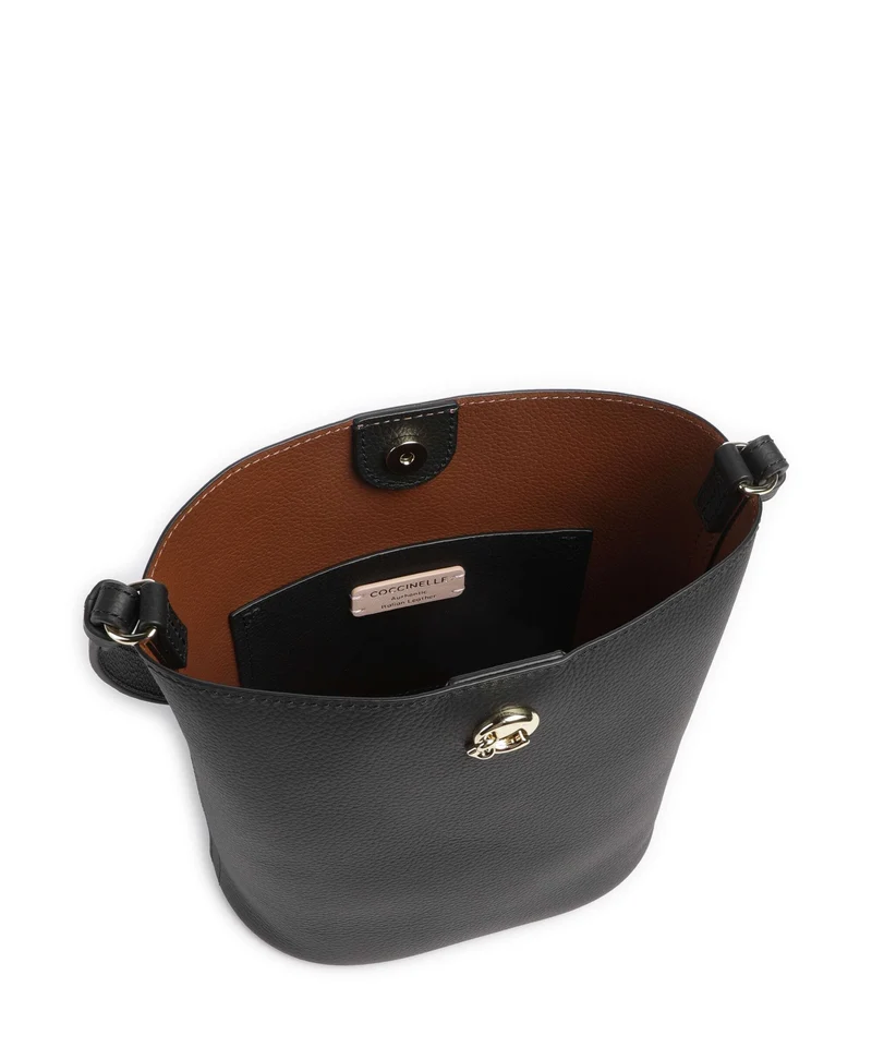 Coccinelle Nikla Bucket Handtasche noir/cognac