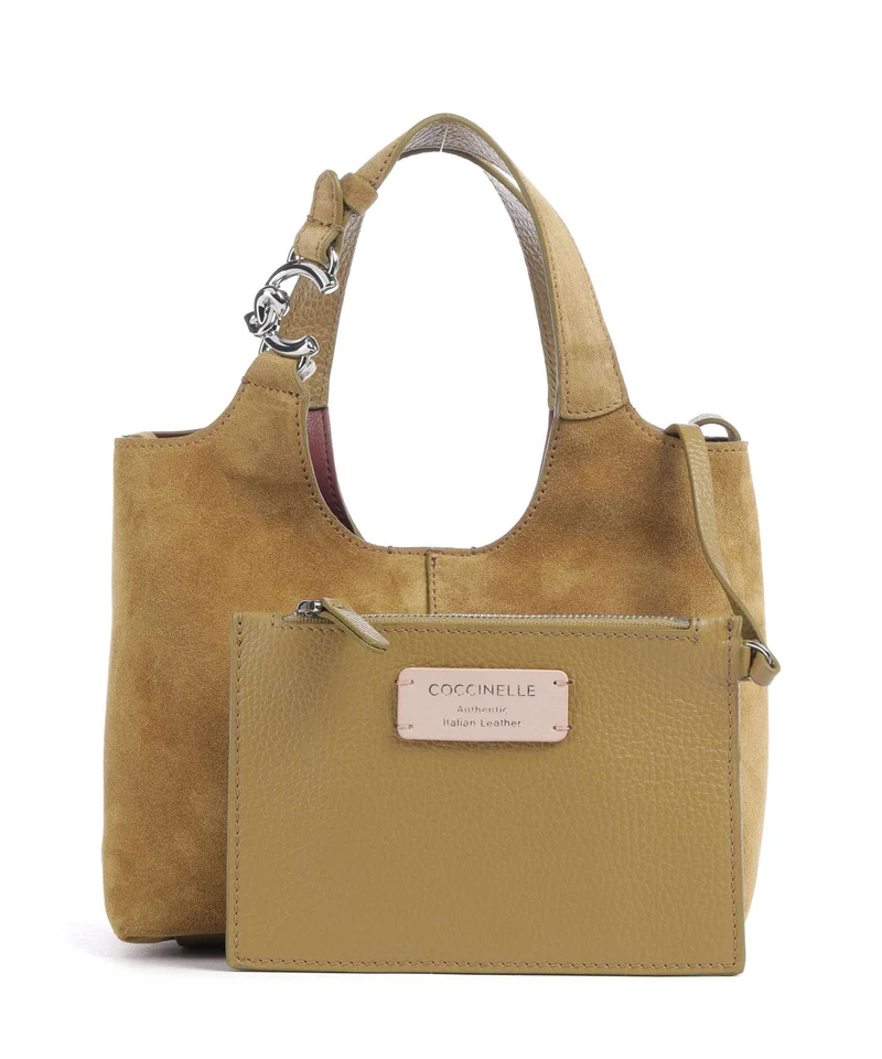 Coccinelle C-Easy Suede Handtasche seagrass