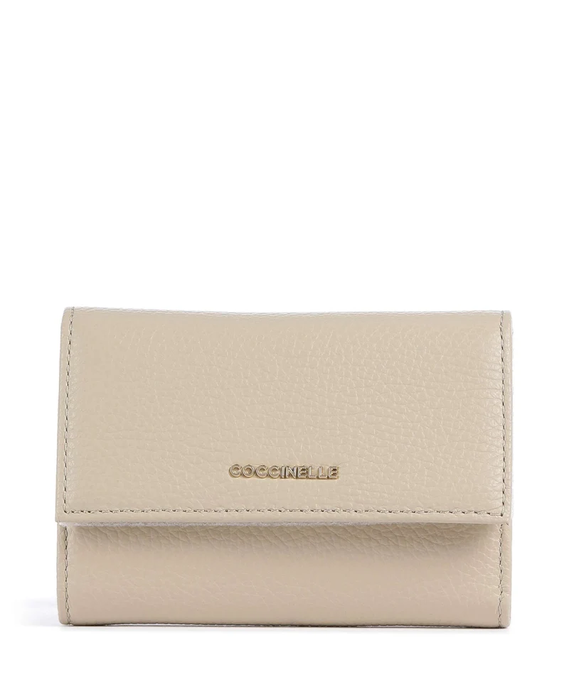 Coccinelle Metallic Soft Geldbörse sandshell