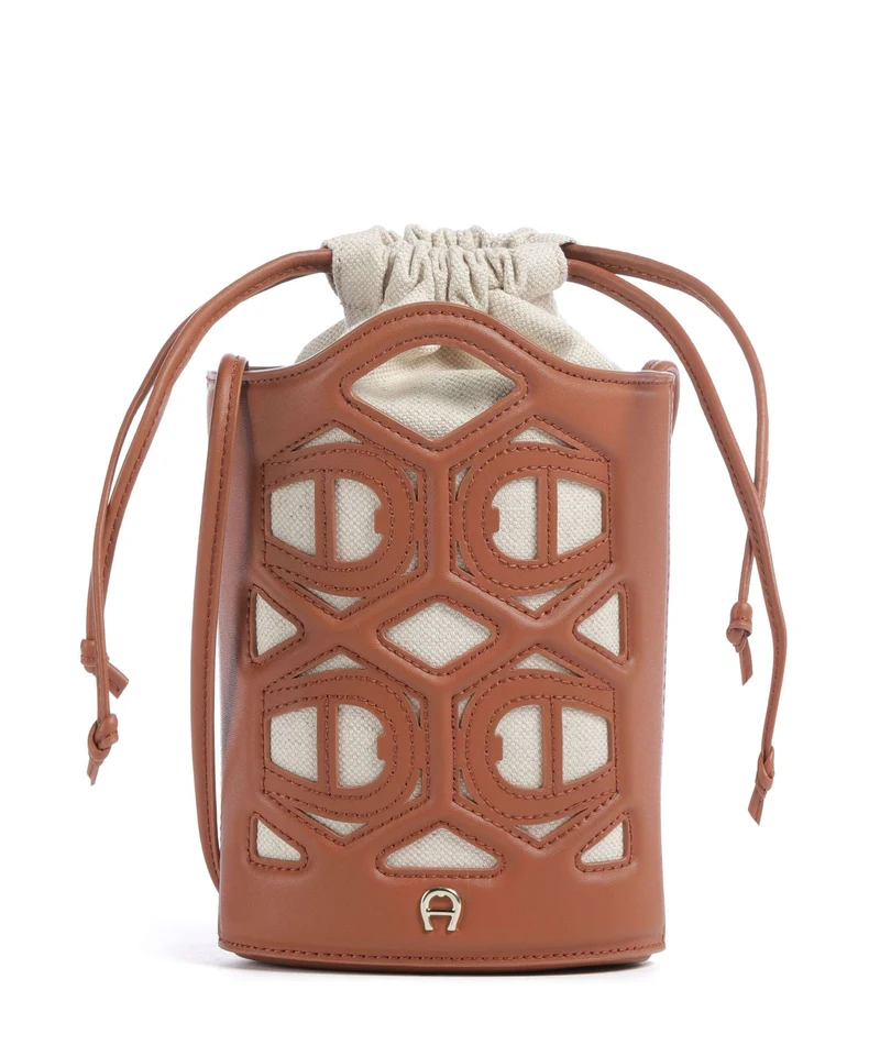 Aigner Azzurra S Bucket Handtasche cognac brown