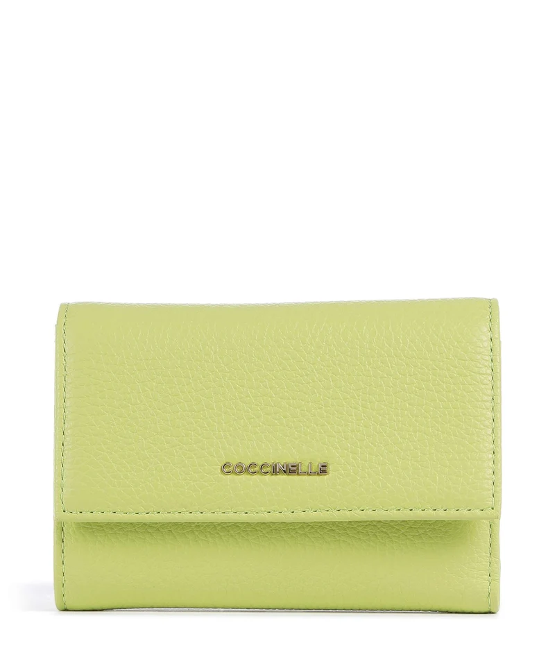 Coccinelle Metallic Soft Geldbörse green glow