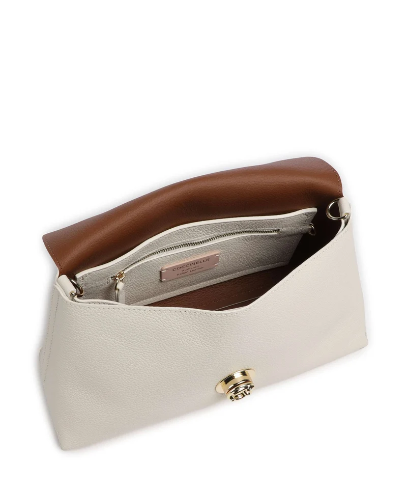 Coccinelle Nikla Schultertasche pearl/cognac