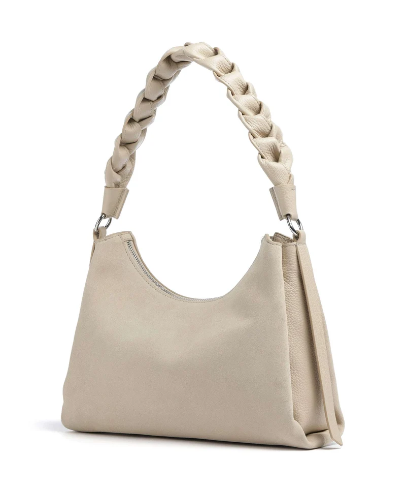 Coccinelle Boheme Suede Schultertasche sandshell
