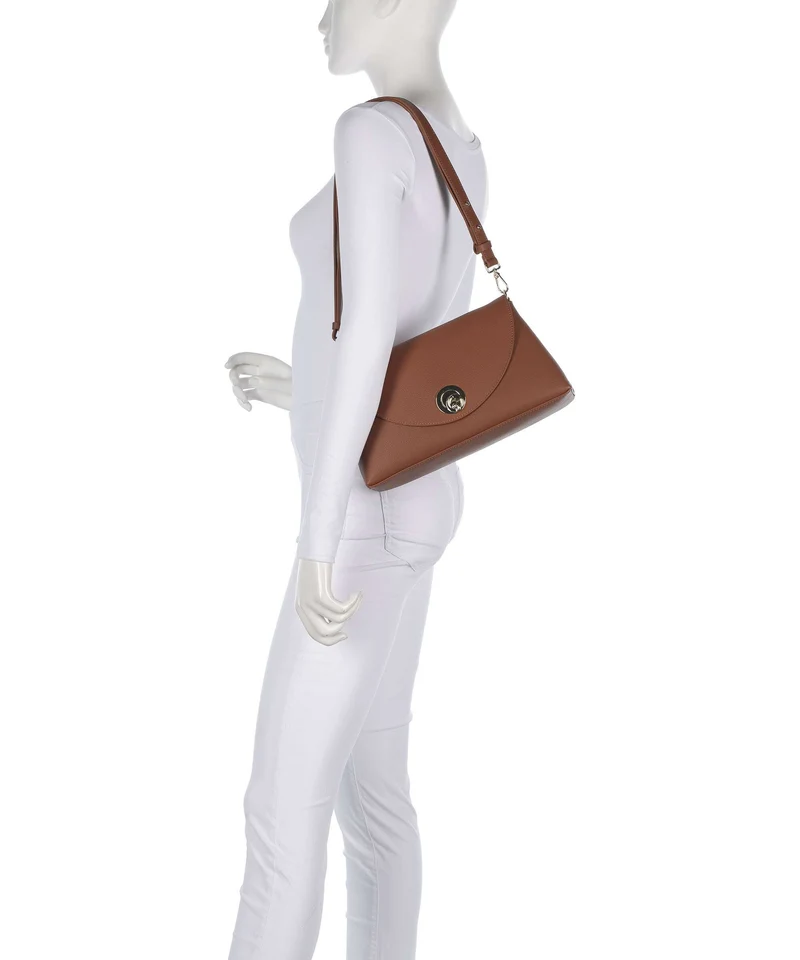 Coccinelle Nikla Schultertasche cognac/noir