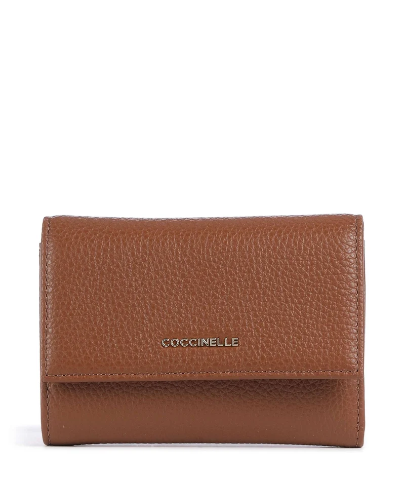 Coccinelle Metallic Soft Geldbörse cognac