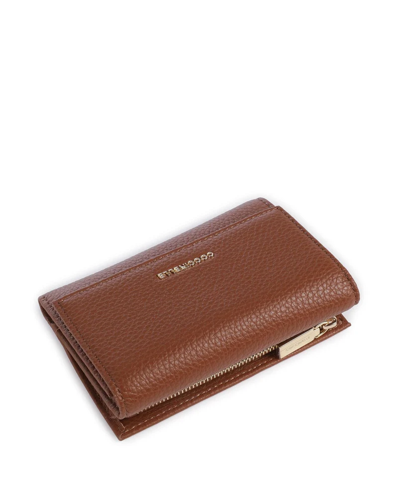 Coccinelle Metallic Soft Geldbörse cognac