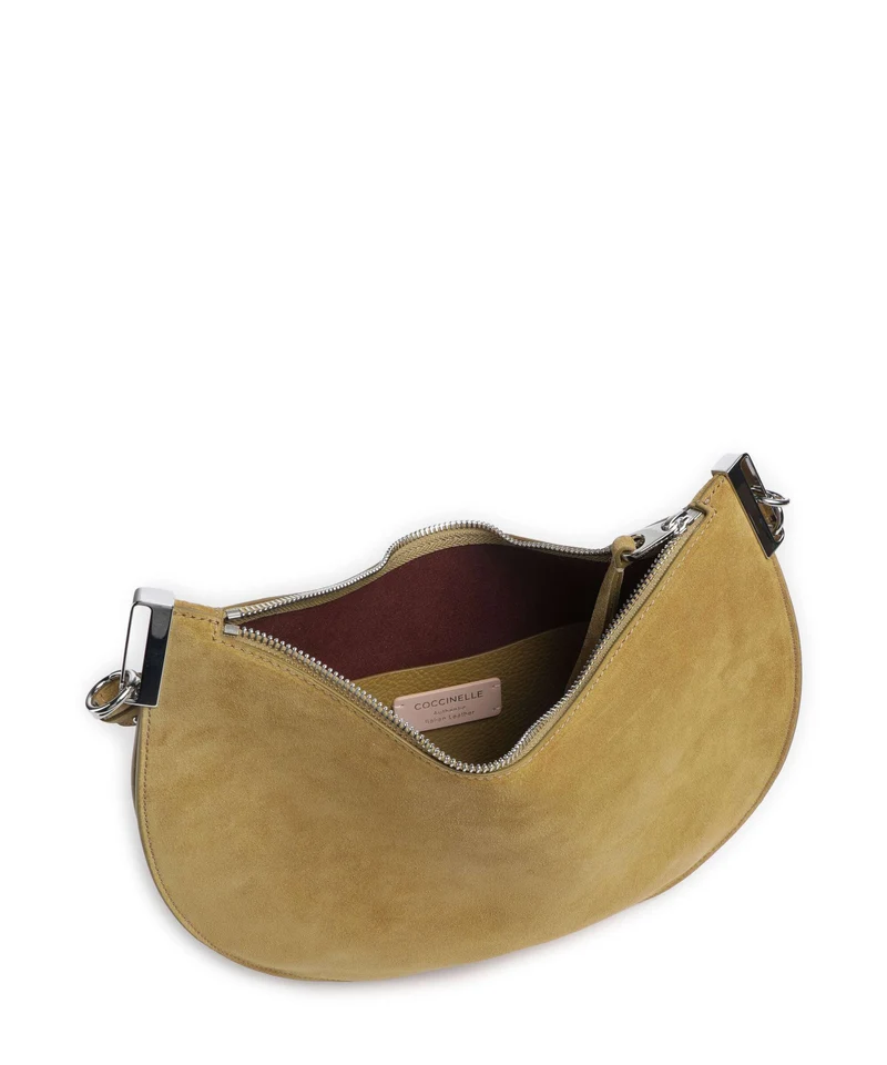 Coccinelle Sunup Suede Beuteltasche seagrass