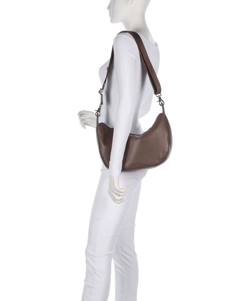 Mandarina Duck Mellow Leather Schultertasche milk chocolate