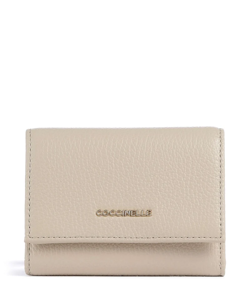 Coccinelle Metallic Soft Geldbörse sandshell