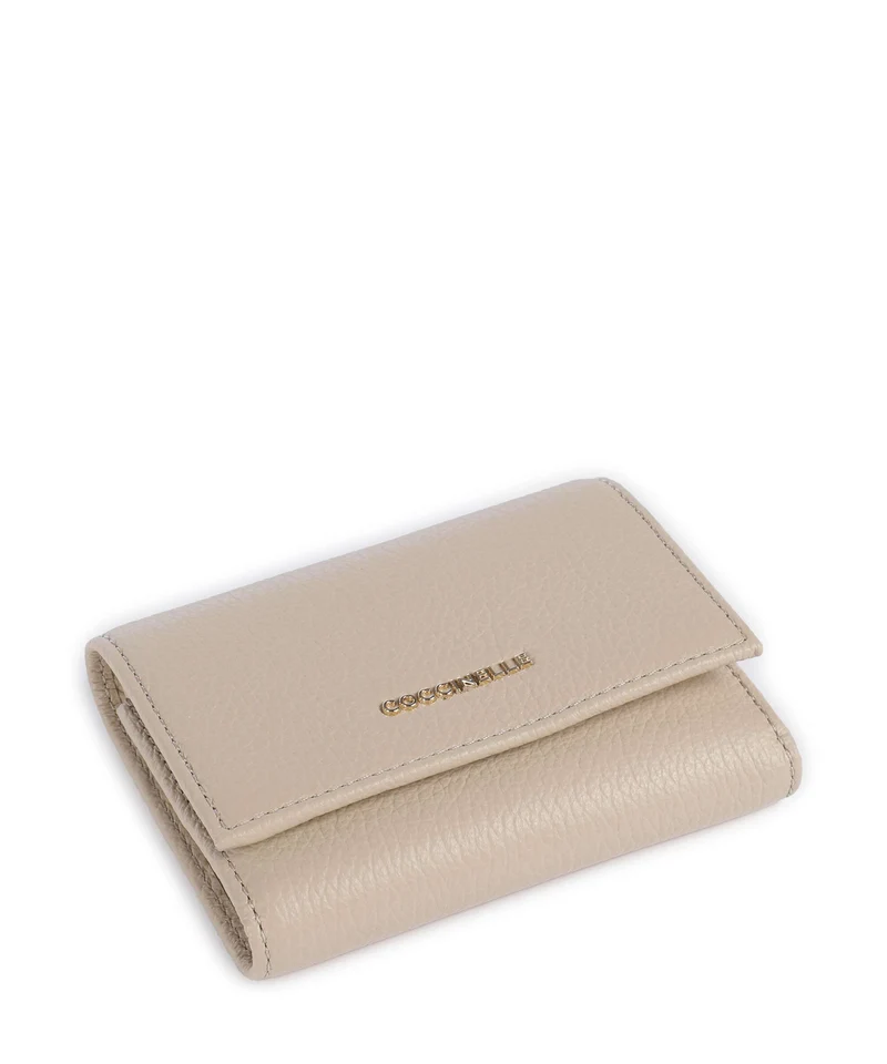Coccinelle Metallic Soft Geldbörse sandshell