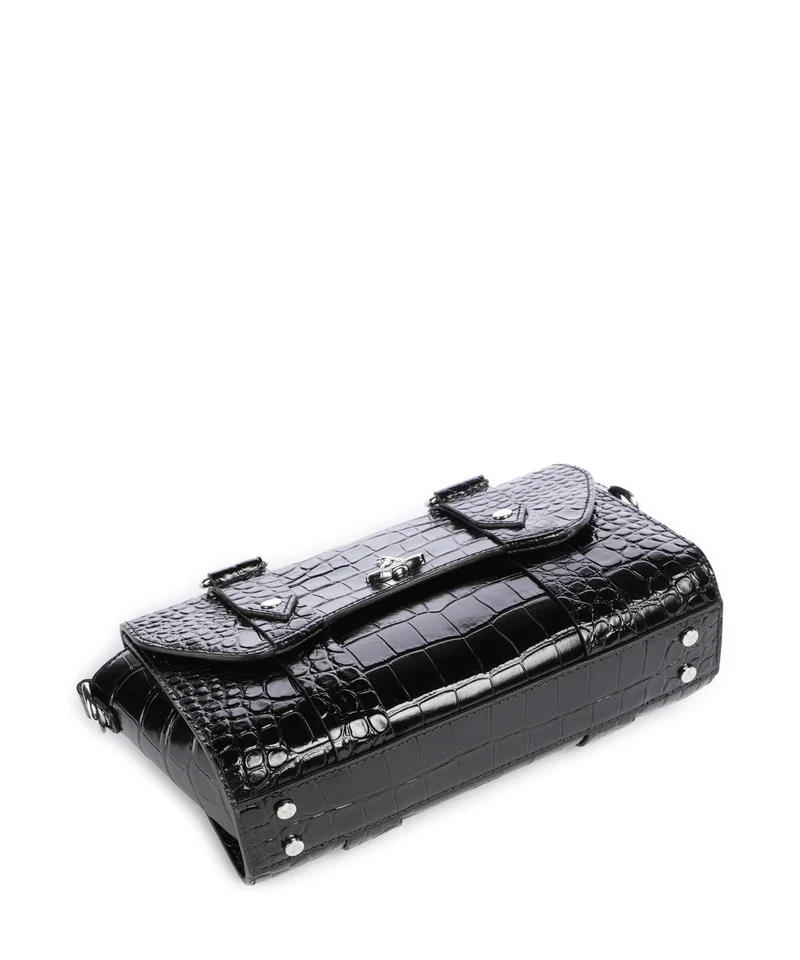 Vivienne Westwood Kimmy Embossed Croc Umhängetasche black