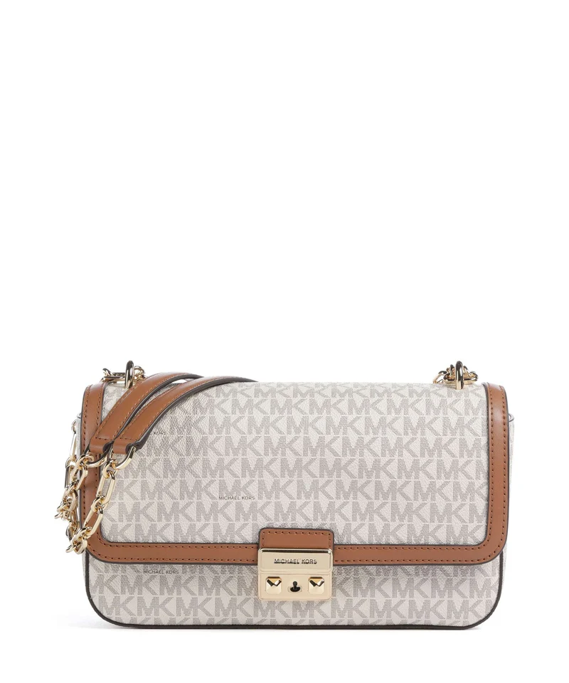 Michael Kors Tribeca Large Schultertasche vanilla/acorn