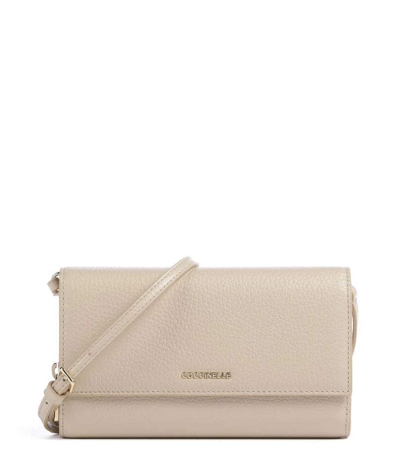 Coccinelle Metallic Soft Geldbörse sandshell