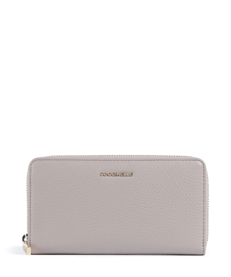 Coccinelle Metallic Soft Geldbörse oyster