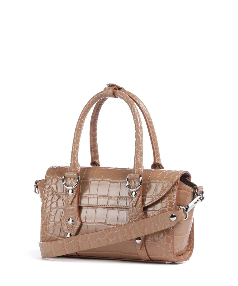 Vivienne Westwood Bettina Embossed Croc Mini Handtasche dusty pink