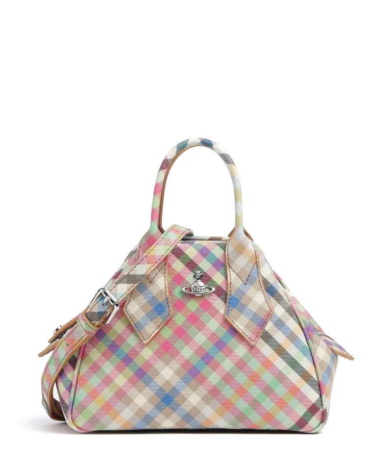Vivienne Westwood Yasmine Buccia D'Arancia Small Handtasche heather plaid