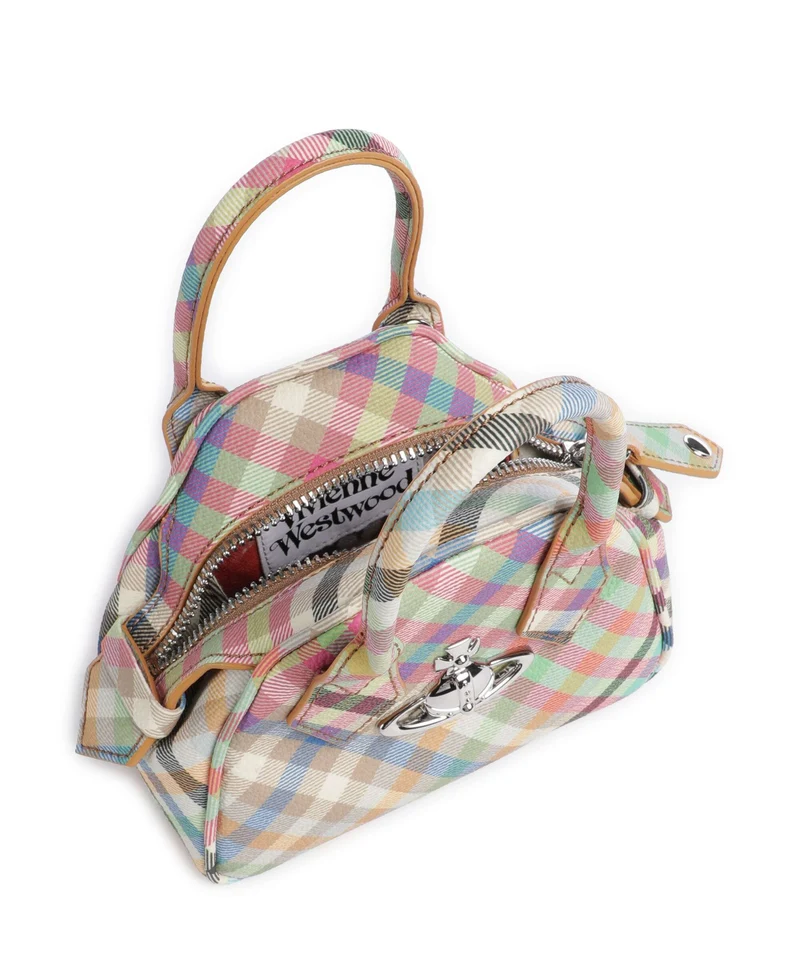 Vivienne Westwood Yasmine Buccia D'Arancia Mini Umhängetasche heather plaid