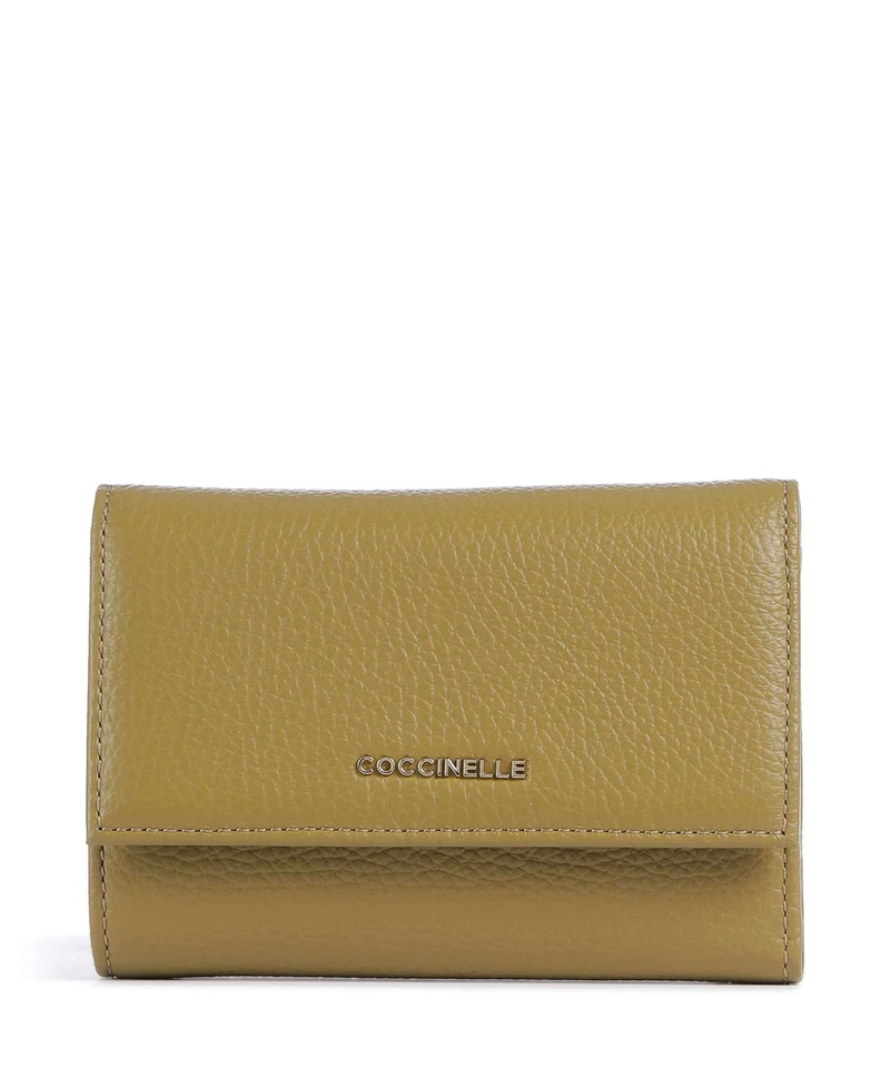 Coccinelle Metallic Soft Geldbörse seagrass